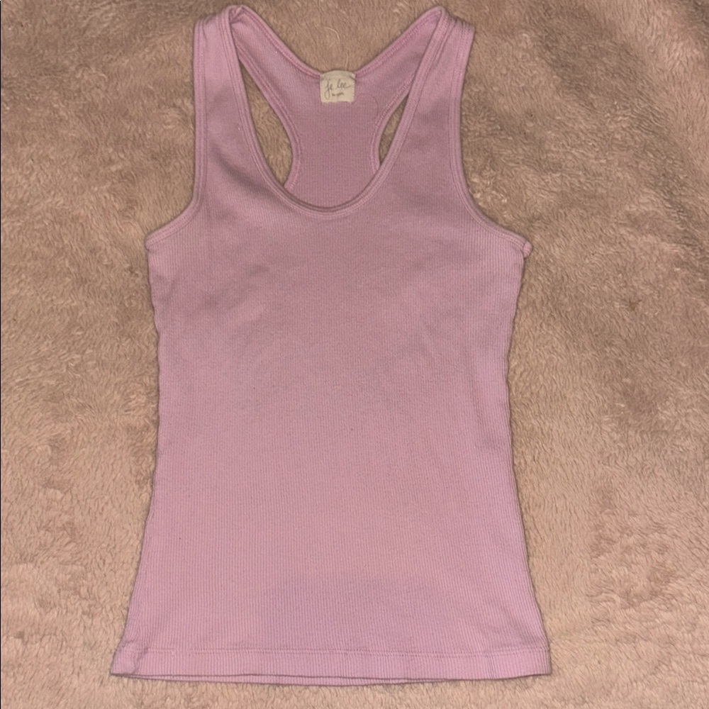 Purple Fitted Sleeveless Tank Top